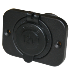 12v Power Socket 20A W/Cover and 3 Mounting Brackets Bulldog Winch