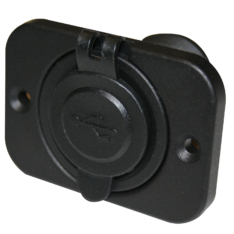 USB Power Socket Dual 5V 1A and 2.1A W/Cover and 3 Mounting Brackets Bulldog Winch