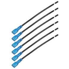 Switch Wire 5 1/4 Inch 16awg Spade To Open Black 6pcs Bulldog Winch