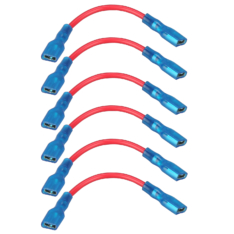 Switch Wire 16awg Spade To Spade Red 6pcs Bulldog Winch